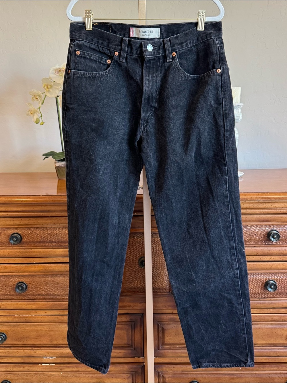 Levi’s 550 Relaxed Fit Black Jeans 32x30 USA - Picture 2 of 8